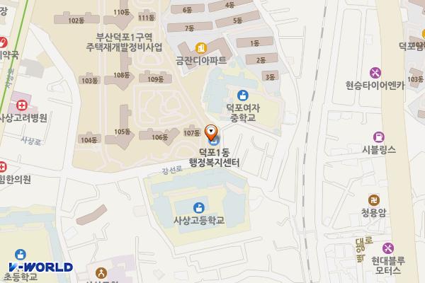 덕포1동 행정복지센터 위치 지도 — 부산광역시 사상구 강선로 31, 덕포1동 행정복지센터 (덕포동)