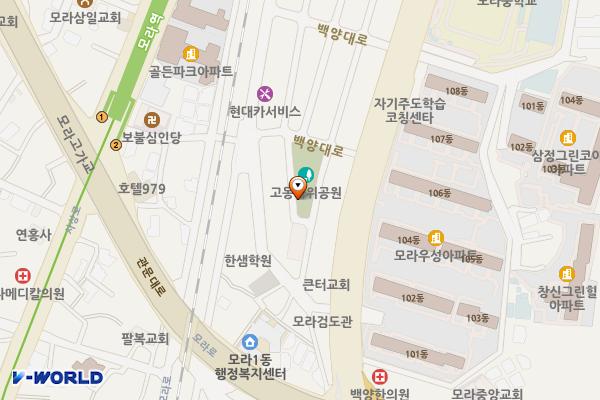 고동바위공원 위치 지도 — 부산광역시 사상구 모라동 1359