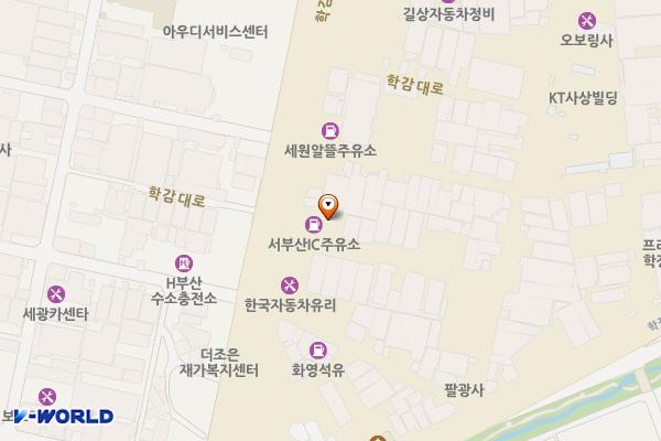 서부산IC 셀프주유소 위치 지도 — 부산광역시 사상구 학감대로 170(학장동)