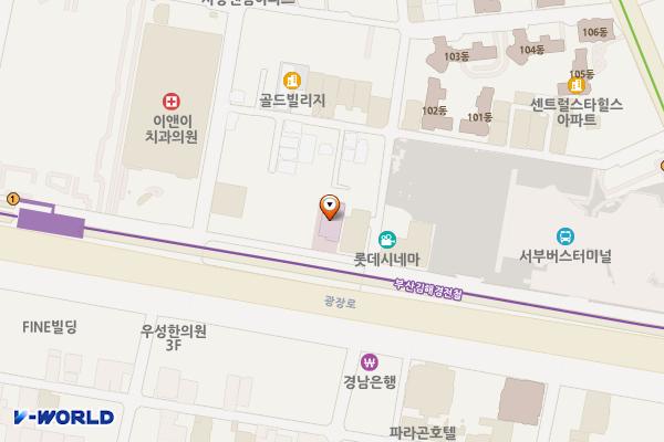 한국요양병원 위치 지도 — 부산광역시 사상구 광장로 33(괘법동)