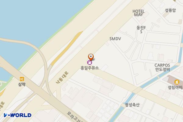 흥일주유소(주) 위치 지도 — 부산광역시 사상구 낙동대로 1520(삼락동)
