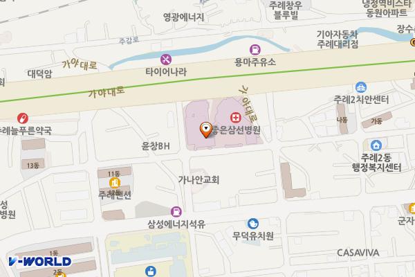 좋은삼선병원 위치 지도 — 부산광역시 사상구 가야대로 326(주례동)