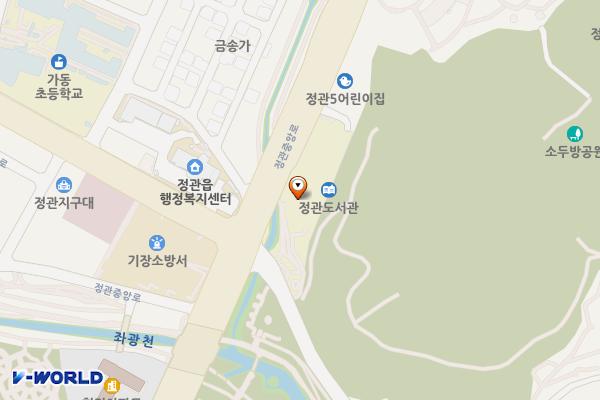 소두방공원(3호) 위치 지도 — 부산광역시 기장군 정관읍 정관중앙로 100