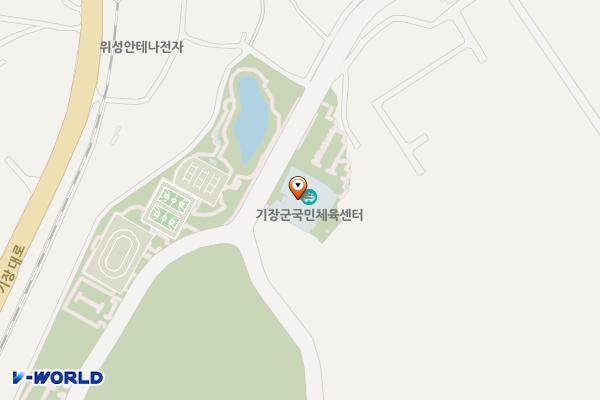 월드컵빌리지 위치 지도 — 부산광역시 기장군 일광읍 체육공원1로 29, 기장국민체육공원