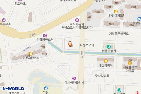 기장군지회부설노인대학 위치 지도 — 부산광역시 기장군 기장읍 차성로333번길 4