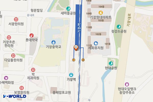 기장역 위치 지도 — 부산광역시 기장군 기장읍 차성로288번길 86, 기장역