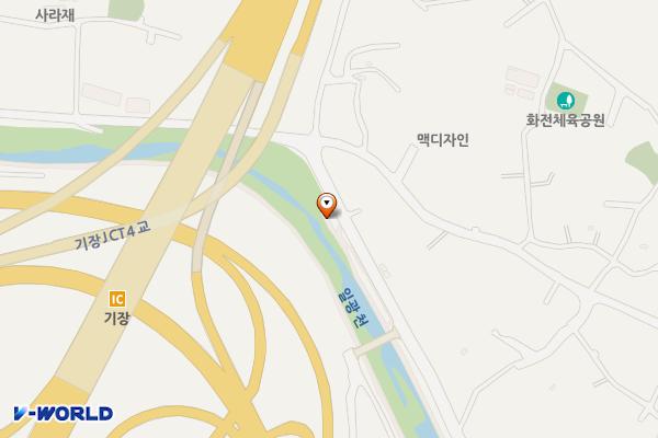 연어테마길(화전마을) 화장실 위치 지도 — 부산광역시 기장군 일광읍 화전리 342-1