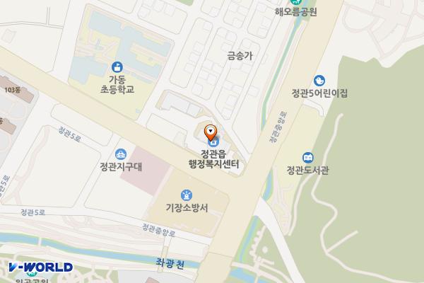 정관읍행정복지센터 위치 지도 — 부산광역시 기장군 정관읍 용수로 4, 정관읍행정복지센터