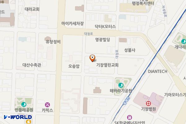 기장군선거관리위원회 위치 지도 — 부산광역시 기장군 기장읍 대청로36번길 11-6, 기장군선거관리위원회