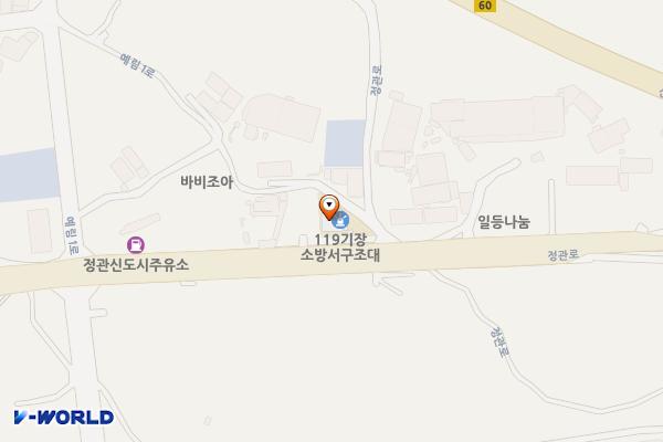 기장구조대 위치 지도 — 부산광역시 기장군 정관읍 정관로 923-9, 기장소방서구조대