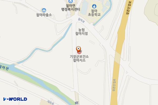 철마노인대학(4층) 위치 지도 — 부산광역시 기장군 철마면 개좌로 822, 철마복지회관