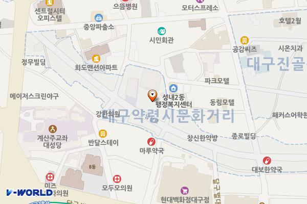 약령시한의약박물관 관광안내소 위치 지도 — 대구광역시 중구 남성로 27-1