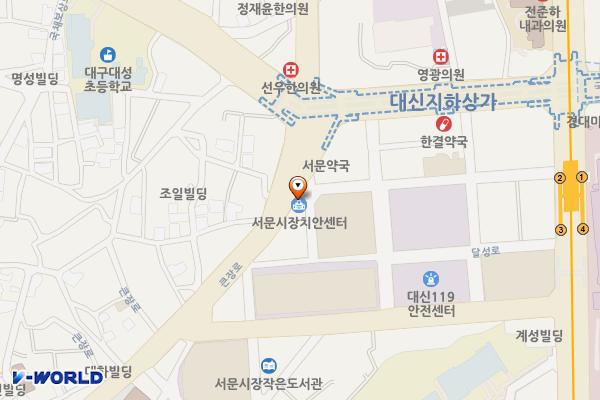 서문치안센터 위치 지도 — 대구광역시 중구 큰장로28길 2