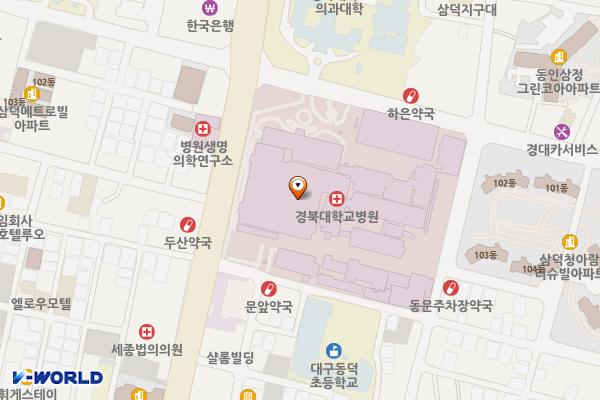 경북대학병원 위치 지도 — 대구광역시 중구 동덕로 130