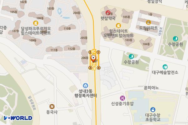 달성공원역(3호선) 위치 지도 — 대구광역시 중구 달성로 116