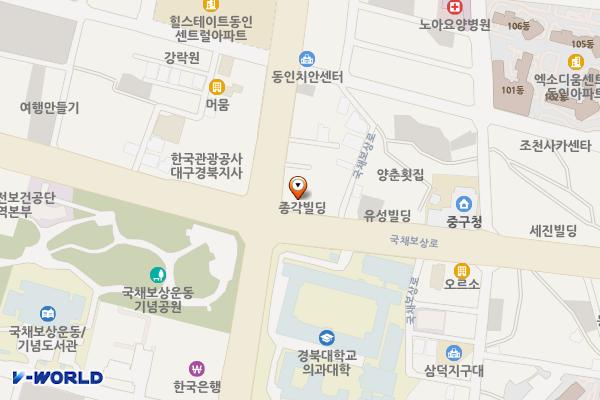 종각빌딩 위치 지도 — 대구광역시 중구 국채보상로 673