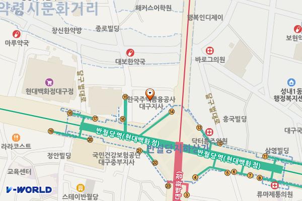 삼성생명빌딩(덕산지점) 위치 지도 — 대구광역시 중구 달구벌대로 2095