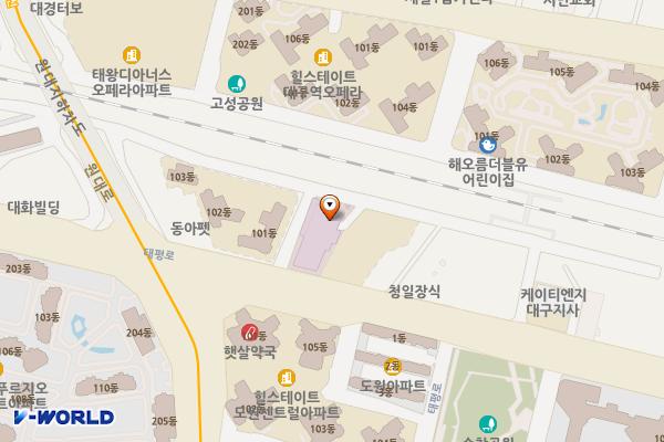 중구보건소 및 노인복지관 위치 지도 — 대구광역시 중구 태평로 45