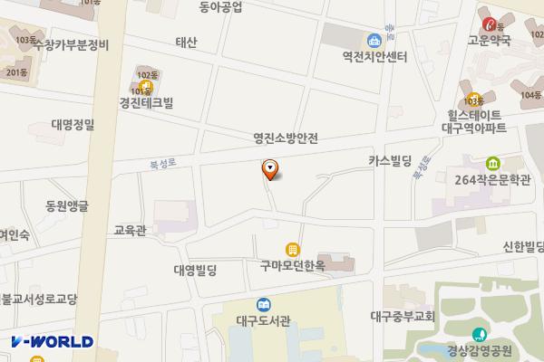북성로 공중화장실 위치 지도 — 대구광역시 중구 북성로 66-5