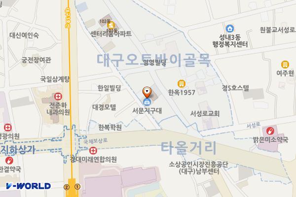 서문지구대 위치 지도 — 대구광역시 중구 국채보상로99길 12