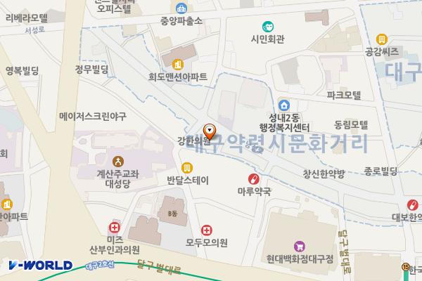 에코한방웰빙체험관 위치 지도 — 대구광역시 중구 남성로 24