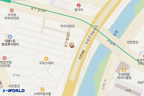김광석길 공중화장실 위치 지도 — 대구광역시 중구 달구벌대로450길 16-3