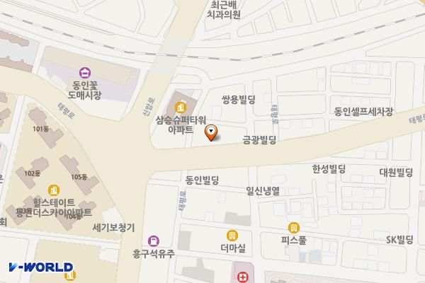 동인현대셀프주유소 위치 지도 — 대구광역시 중구 태평로 257