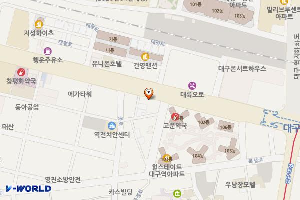 ㈜태산이앤엘 감영셀프주유소 위치 지도 — 대구광역시 중구 태평로 130