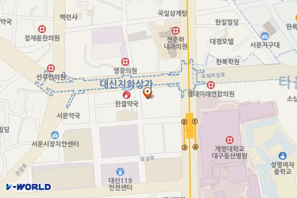 서문시장활성화구역 위치 지도 — 대구광역시 중구 큰장로28길 41-10