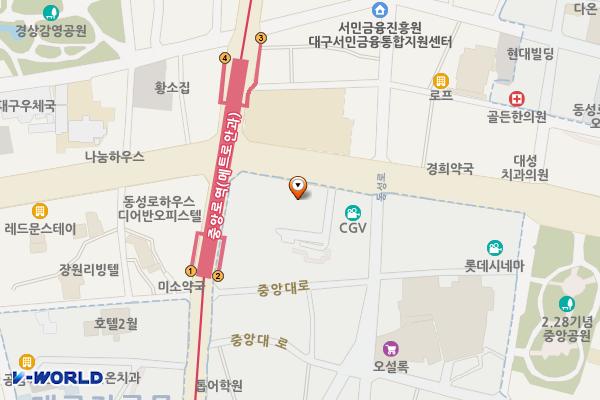 교보생명 동성로사옥 위치 지도 — 대구광역시 중구 국채보상로 586