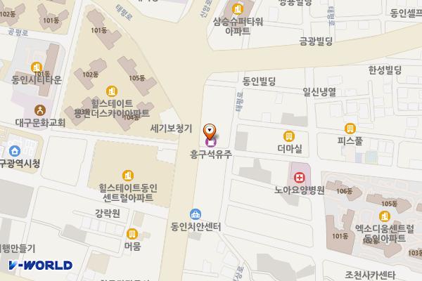 흥국석유㈜ 동인주유소 위치 지도 — 대구광역시 중구 동덕로38길 5