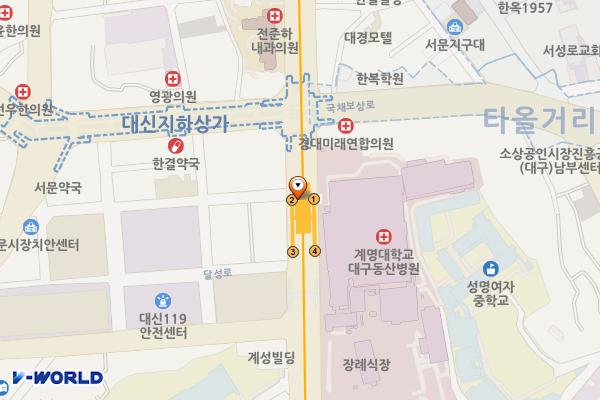 서문시장역(3호선) 위치 지도 — 대구광역시 중구 달성로 50