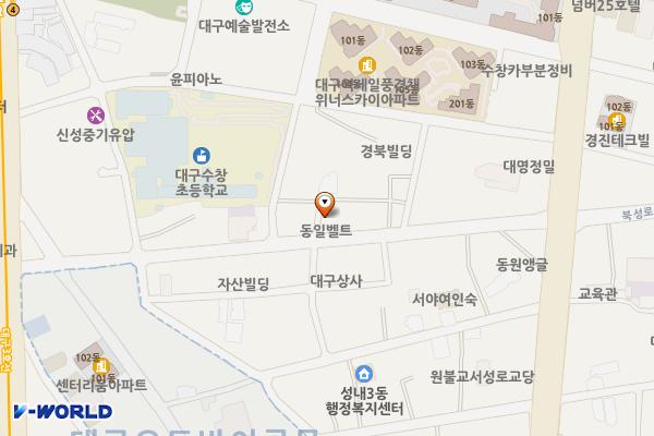 순종황제 어가길 쉼터 위치 지도 — 대구광역시 중구 북성로 27-2