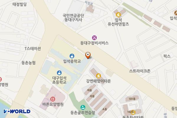 사랑어린이공원 위치 지도 — 대구광역시 동구 율하동 1019