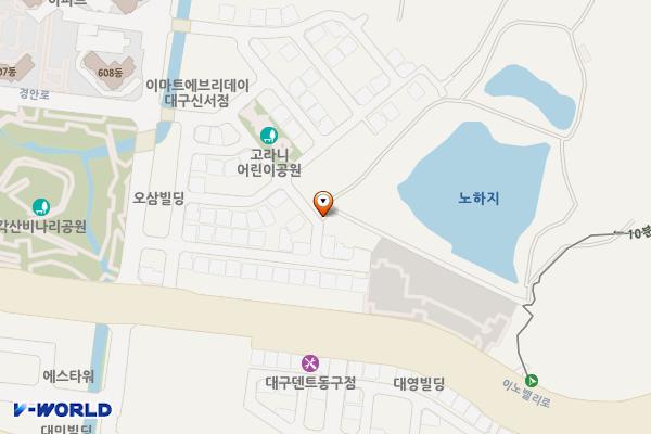 나불지공영주차장 위치 지도 — 대구광역시 동구 각산동 1131