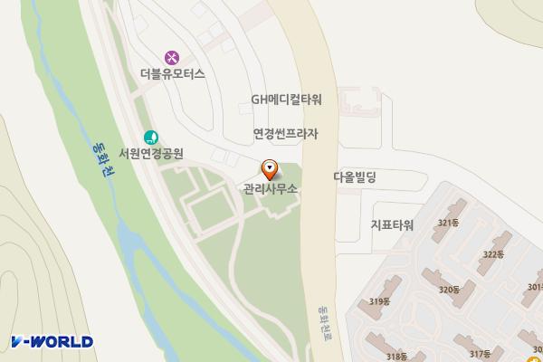 서원연경공원 위치 지도 — 대구광역시 동구 동화천로70길 40 (지묘동)