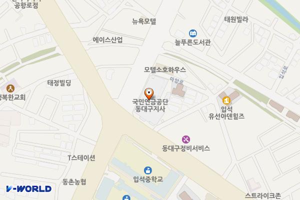 율하근린공원 위치 지도 — 대구광역시 동구 율하동 1105