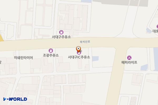 서대구IC주유소 위치 지도 — 대구광역시 서구 북비산로 48 (이현동)