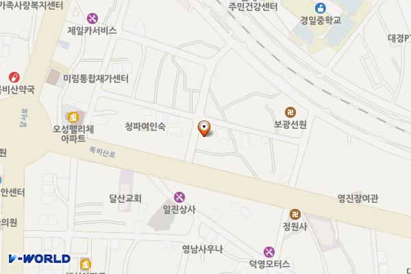 인동촌노인복지관 위치 지도 — 대구광역시 서구 북비산로75길 6 (비산동)
