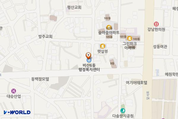 비산6동 행정복지센터 위치 지도 — 대구광역시 서구 문화로67길 3, 비산6동 행정복지센터 (비산동)