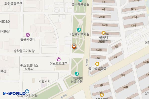 서대구완충녹지(7BL) 위치 지도 — 대구광역시 서구 와룡로66길 73