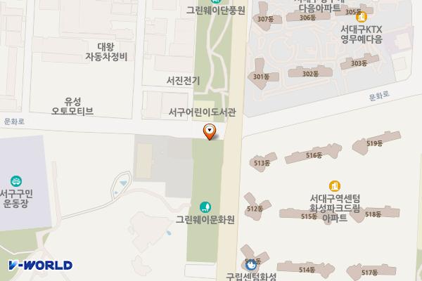 이현공원 어린이 물놀이장 화장실 위치 지도 — 대구광역시 서구 당산로 417