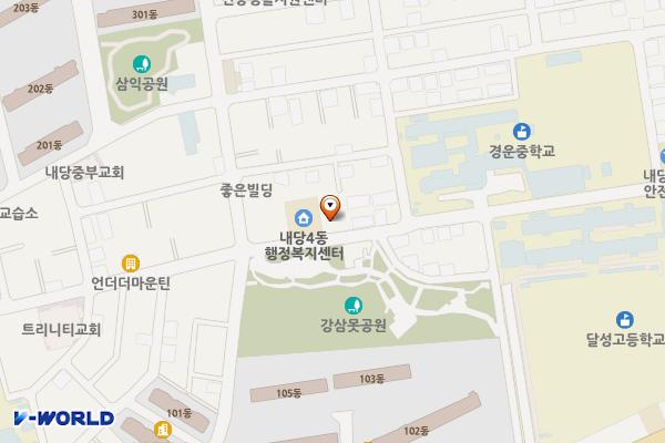 내당노인복지관 위치 지도 — 대구광역시 서구 서대구로3길 44, 내당4동 노인복지관 (내당동)
