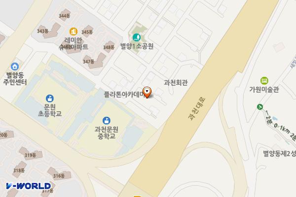 공영노외주차장 위치 지도 — 경기도 과천시 별양동 42-2