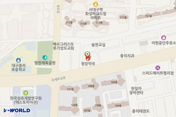 평리5동 행정복지센터 위치 지도 — 대구광역시 서구 국채보상로 151(평리동)