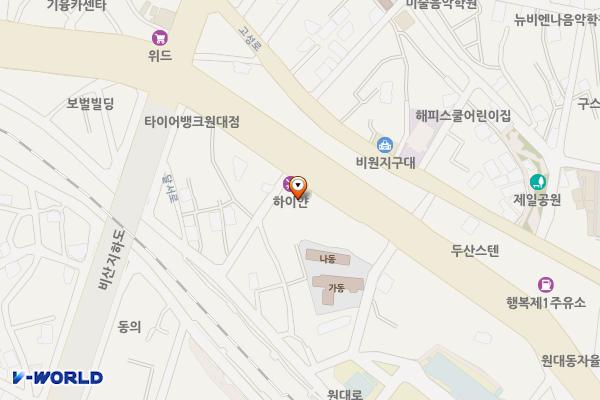 비원뮤직홀 위치 지도 — 대구광역시 서구 달서천로 374(원대동1가)