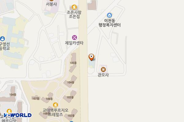 이천어울림도서관 위치 지도 — 대구광역시 남구 이천로 124 (이천동)