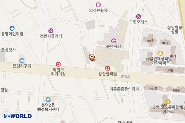봉덕신시장(주차장) 위치 지도 — 대구광역시 남구 봉덕로25길 6, 봉덕시장 공영유료주차장 (봉덕동)