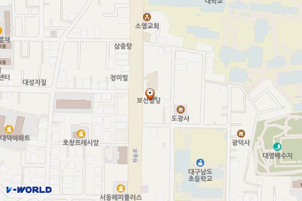 보선빌딩 위치 지도 — 대구광역시 남구 현충로 146 (대명동)