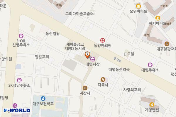 대명시장 공용주차장 위치 지도 — 대구광역시 남구 명덕로 60, 대명시장 (대명동)